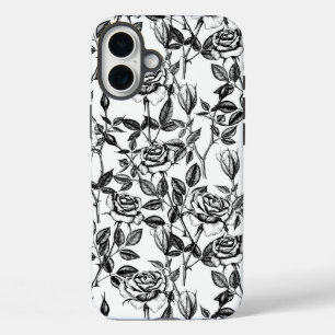 Roses drawing iPhone 16 plus case