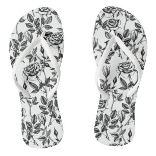 Roses drawing flip flops