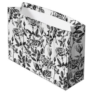 Roses drawing large gift bag