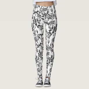 Roses drawing leggings