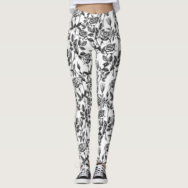 Roses drawing leggings (Front)