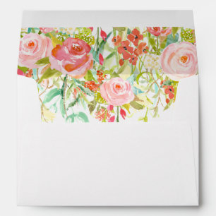 Roses Envelope Liner with Return Address