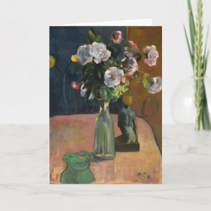 Roses et Statuette   Paul Gauguin Card