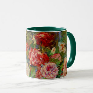 Roses, famous painting by Pierre-Auguste Renoir, Mug