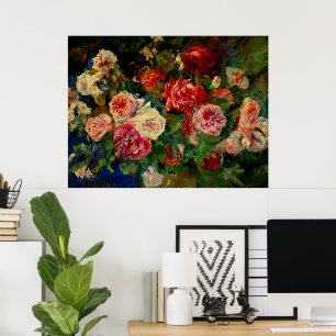 Roses, famous painting by Pierre Renoir, Poster