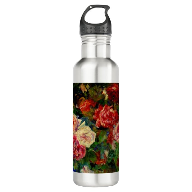 Roses, famous Renoir painting, 710 Ml Water Bottle (Front)