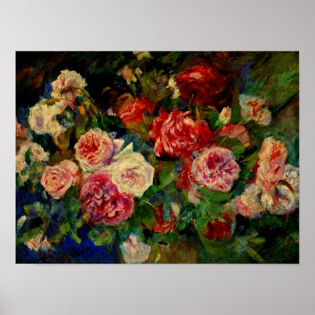 Roses, famous Renoir painting, Poster (Front)