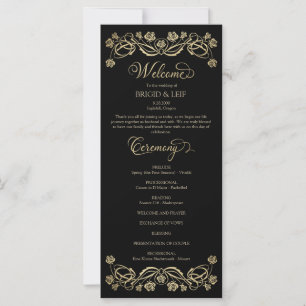 Roses Fantasy Gothic Wedding Menu