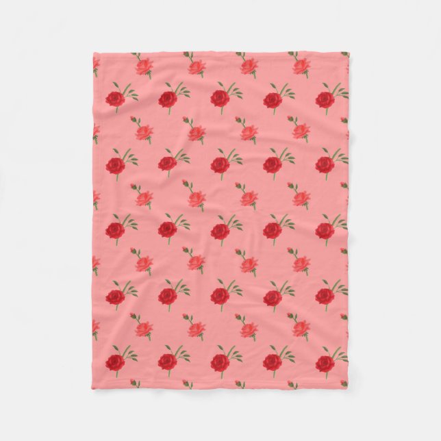 Roses Fleece Blanket (Front)