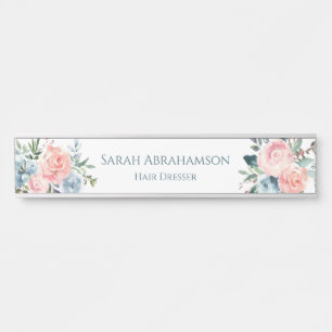 Roses Floral Door Sign Name Plate
