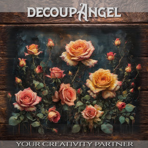 Roses - Floral elegance - decoupage -  Tissue Pap Tissue Paper