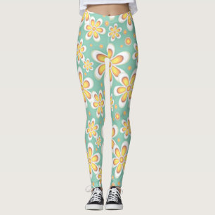Roses floral green red Leggings lifewomenstyle
