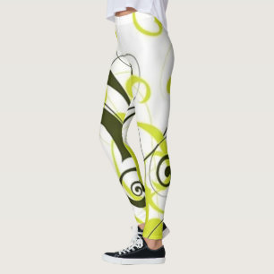 Roses floral green red Leggings lifewomenstyle
