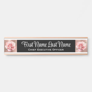 Roses Floral Office Door Signs Name Plate