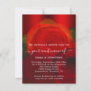 Roses Floral QR Code Red Wine Elegant