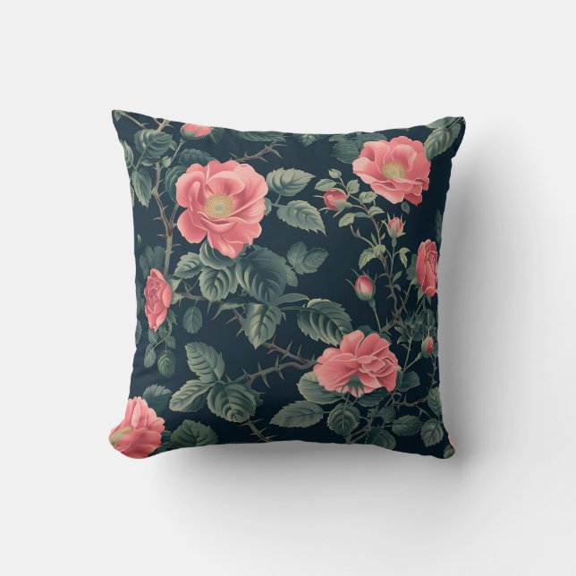Roses Flower Pattern Cushion (Front)