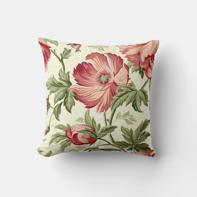 Roses Flower Pattern Cushion (Front)