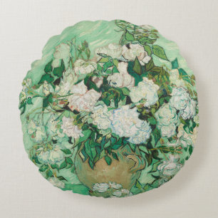 Roses - Flowers Bouquet Round Cushion