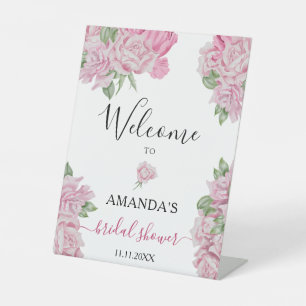 Roses flowers - bridal shower welcome sign