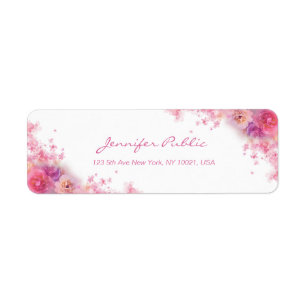 Roses Flowers Elegant Hand Script Watercolor Art