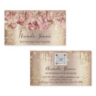 Roses Flowers Gold Confetti Drip QR CODE Logo
