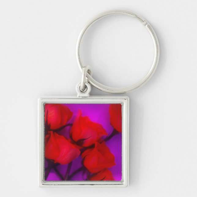Roses/flowers Key Ring (Front)