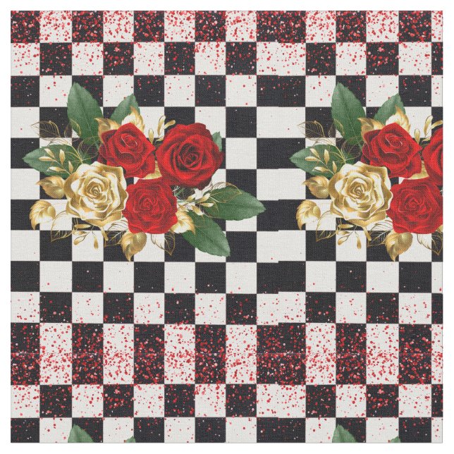 ROSES , FLOWERS,  PATTERN  FABRIC (Close Up)