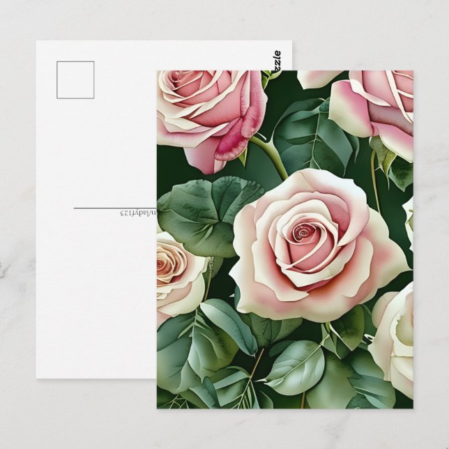 Roses, flowers, Postcrossing  Postcard (Front/Back)