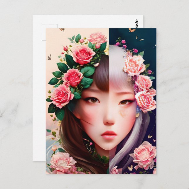 Roses, flowers, Postcrossing  Postcard (Front/Back)