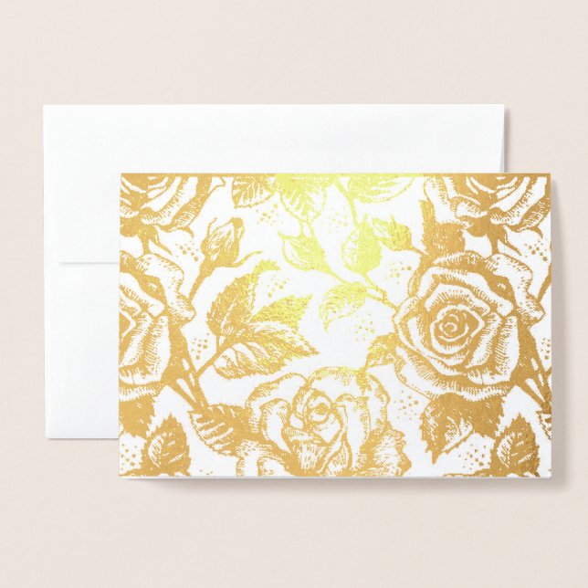 Roses Foil Card (Front With Envelope)