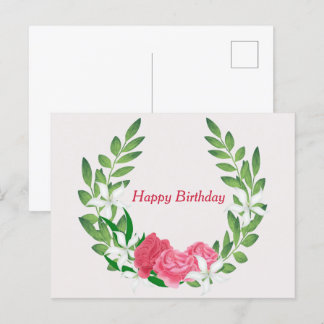 Roses for Birthday Postcard