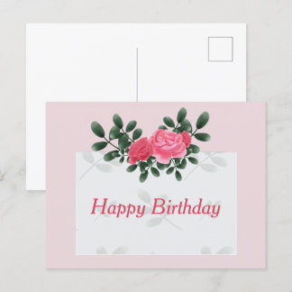 Roses for Birthday Postcard
