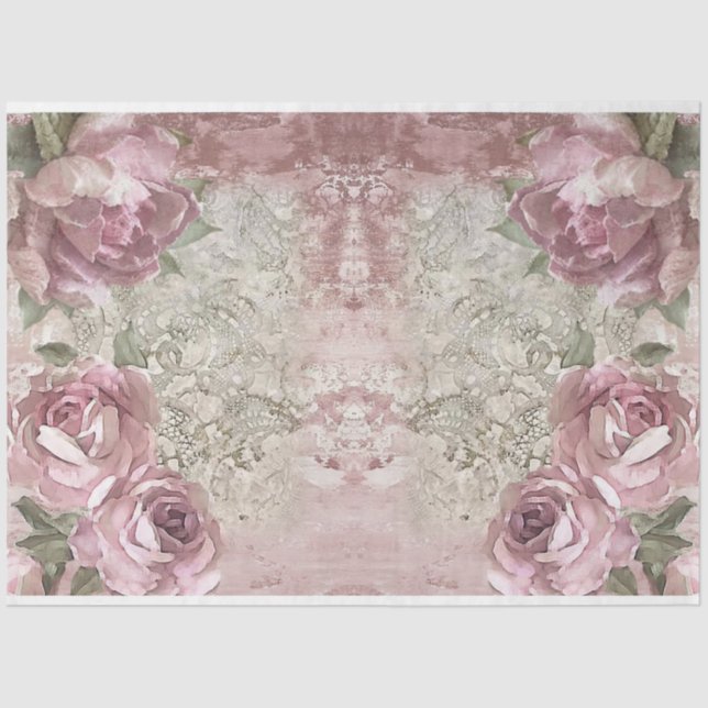 Roses for Decoupage Series Design 19 Tissue Paper (Front)