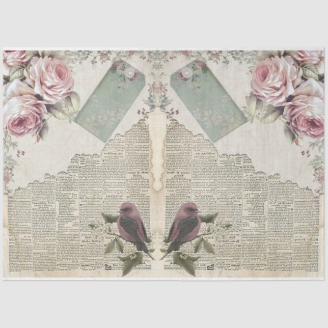 Roses for Decoupage Series Design 23 Tissue Paper (Front)