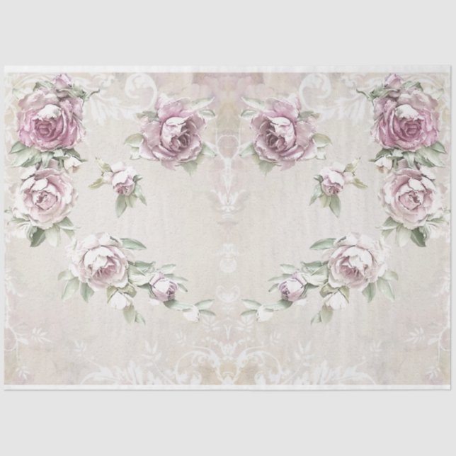 Roses for Decoupage Series Design 24 Tissue Paper (Front)