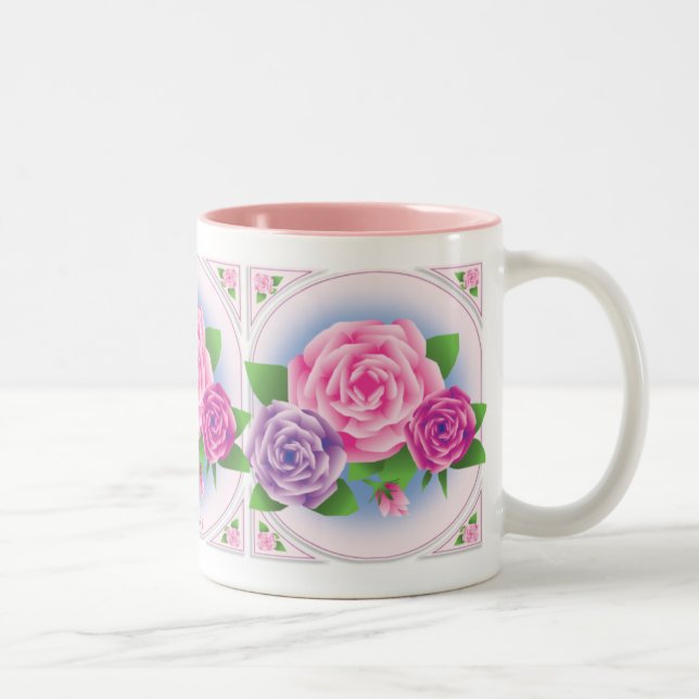 ROSES FOR EILEEN Two-Tone COFFEE MUG (Right)