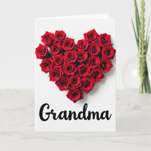 Roses For Grandma Card
