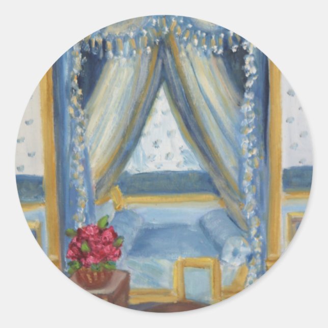 Roses for Josephine: Fontainebleau Chateau Classic Round Sticker (Front)
