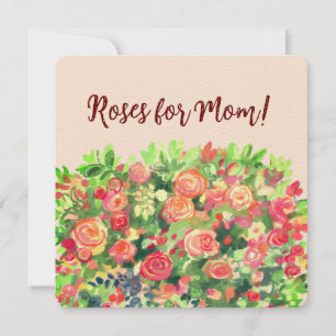 Roses for Mum, Flat Card