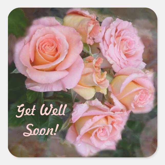 Roses for my Love ~ Get Well Stickers (Front)