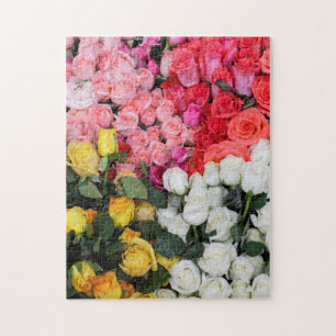 Roses for sale, San Miguel de Allende, Mexico Jigsaw Puzzle