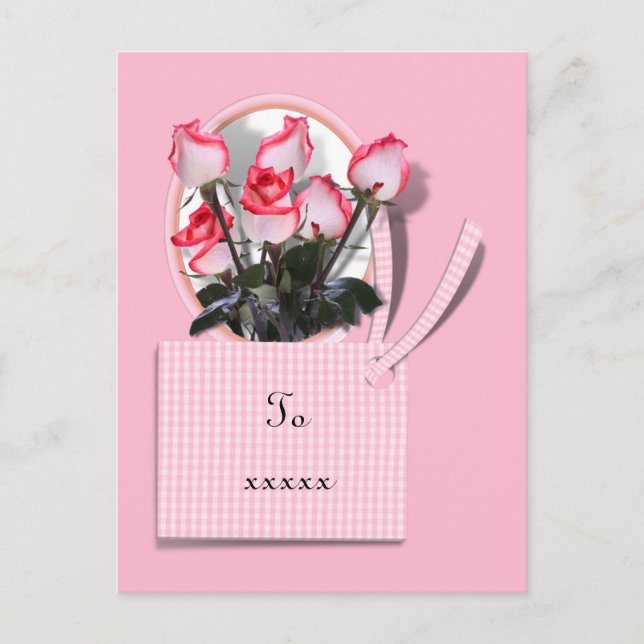 Roses for Someone Special on Mother's Day Postcard (Front)