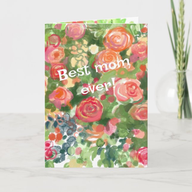 Roses for the best mum ever! card (Front)