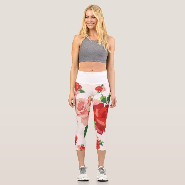Roses For U Capri Leggings (Front)