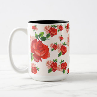 Roses For U Two-Tone Coffee Mug