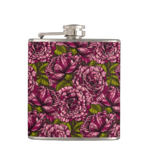 Roses for you hip flask