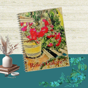 Roses Galore Watercolor Photo Gardener Notebook