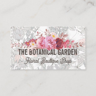 Roses   Garden Botanical Flowers Business Card