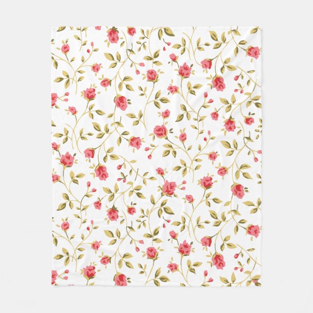 Roses Garden  Fleece Blanket (Front)