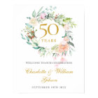 Roses Garland 50th Anniversary Welcome Sign